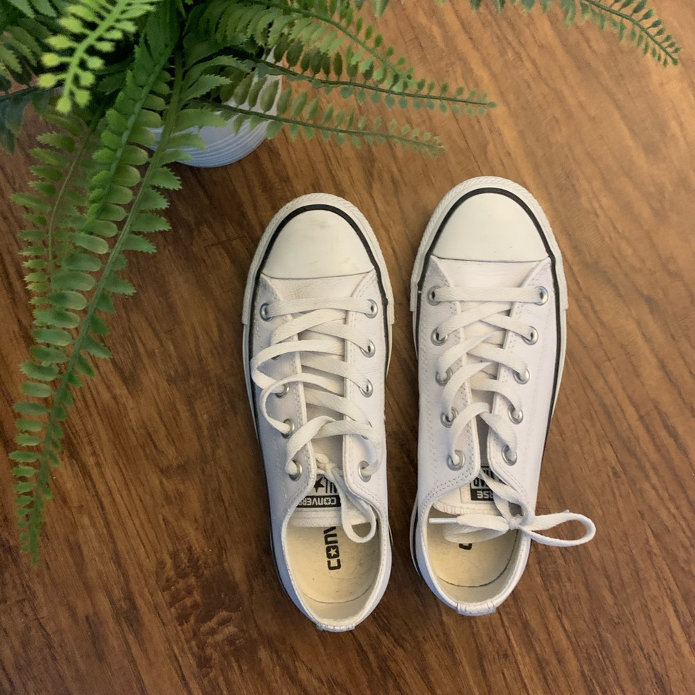 White Converse All Star Low Tops